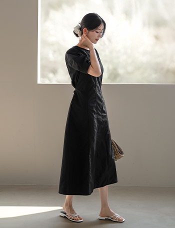 Modern Puff Incision Dress Korea