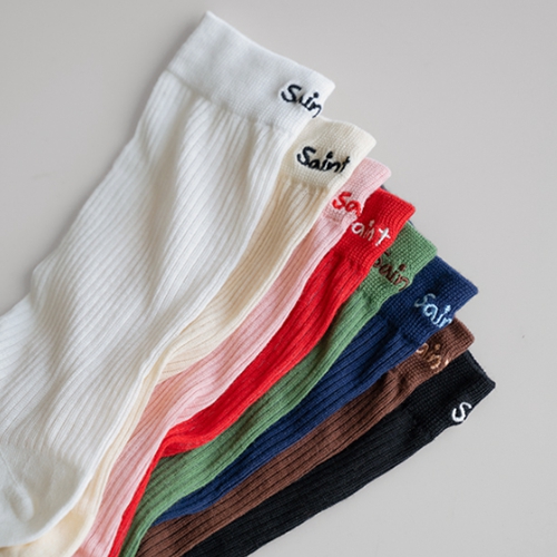 See-through Saint Lettering Socks