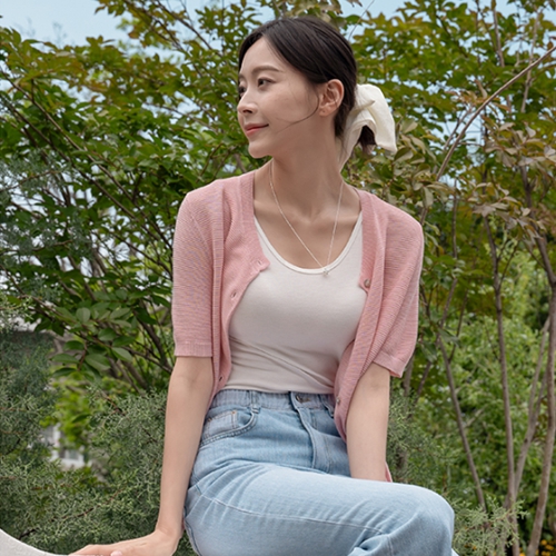 Anne Short-sleeve Knitwear Cardigan