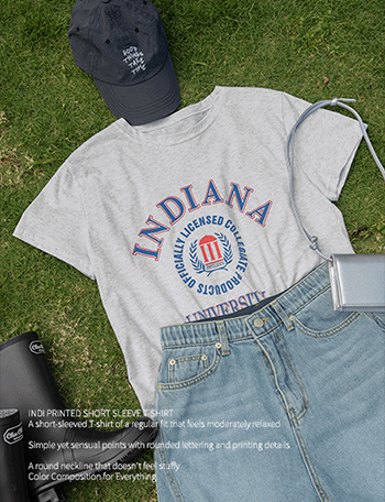 Indie Printing Short-sleeve T-shirt Korea