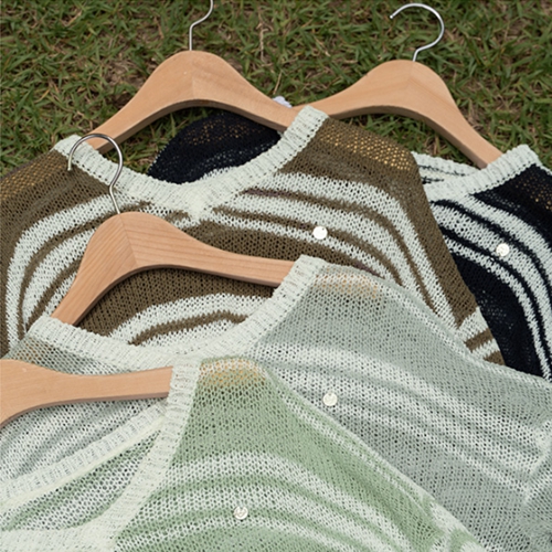 [Special Sale] Pendant Stripe Boucle Knitwear