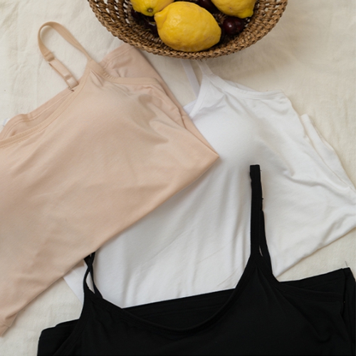 Modal Built-in Cap Sleeveless shirts
