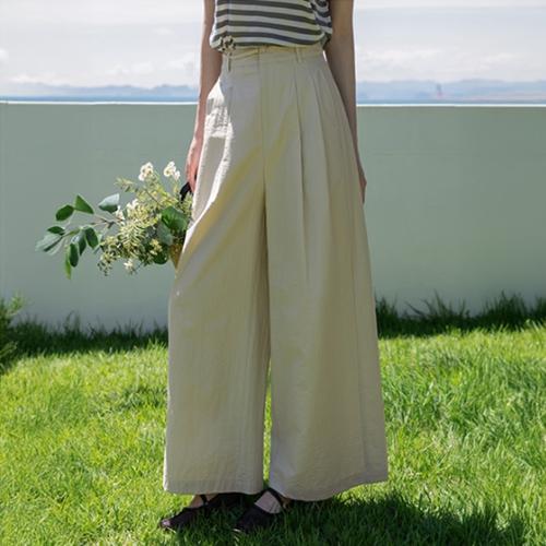 Dressy Belt Wide Pants
