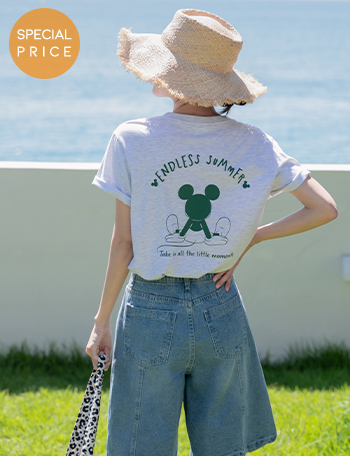 [Special Sale] Summer Mickey Printed Short-sleeve T-shirt Korea