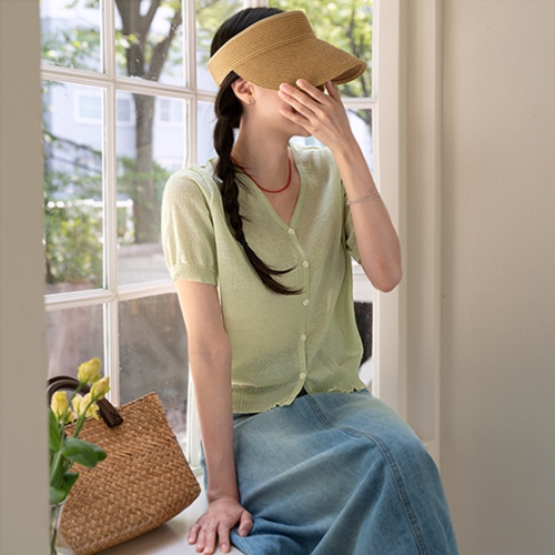 Lace Point Short-sleeve Cardigan