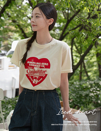 Ice Heart Short-sleeve T-shirt Korea