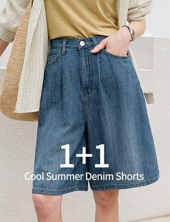 [1+1] Cool Summer Denim Shorts Korea