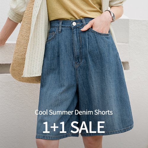 [1+1] Cool Summer Denim Shorts