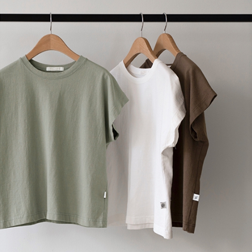 [valyou] key point Labels Washing Drop T-shirt