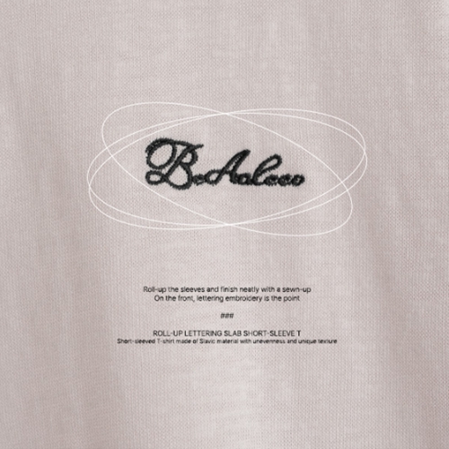 Rollup Lettering Slab Short-sleeve T-shirt