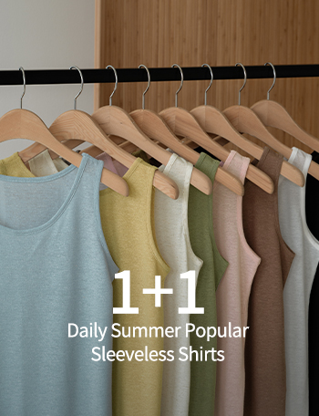 [1+1] 2 Daily Summer Popular Sleeveless Shirts Korea
