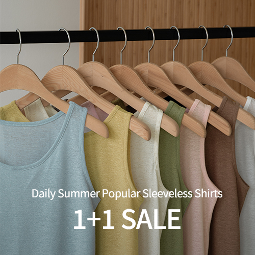 [1+1] 2 Daily Summer Popular Sleeveless Shirts