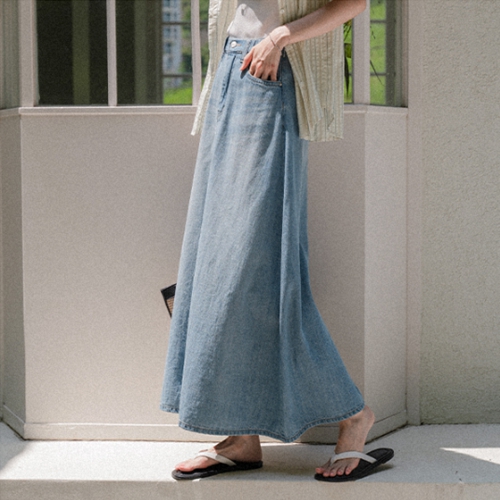Perfect Denim Skirt (Linen A-line)