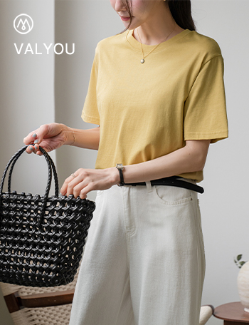 [valyou] Basic slit modal T-shirt (Short-sleeve) Korea