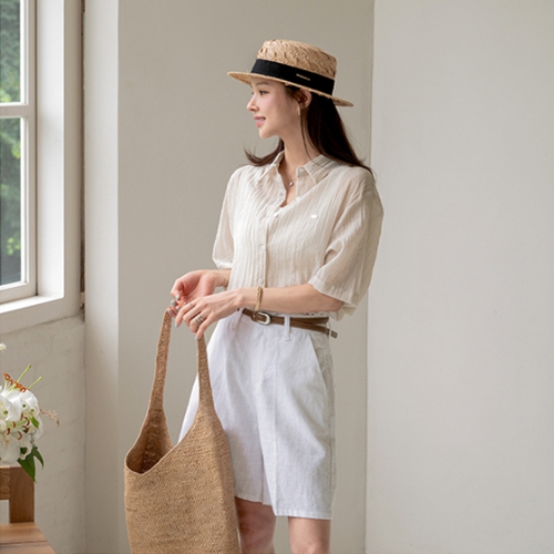 Soft Linen Short-sleeve Shirt