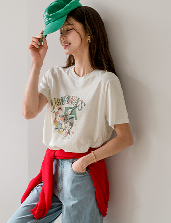 Any loose fit Short-sleeve T-shirt Korea