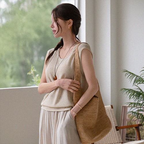 Cover The Linen Knitwear Sleeveless shirts