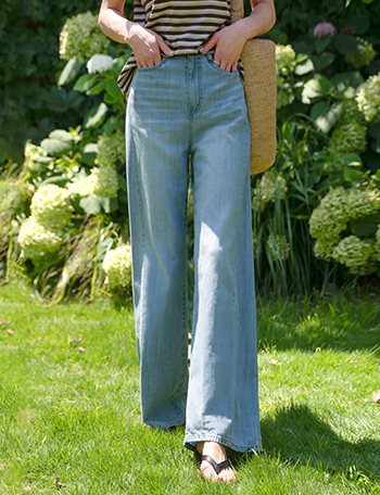 Cat Banding Incision Denim Pants Korea