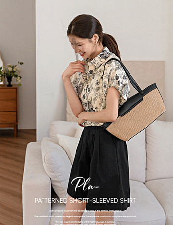 Flower Patterns Short-sleeve Shirt Korea