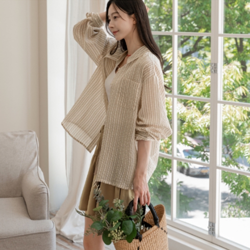Rosie Stripe Pocket Shirt