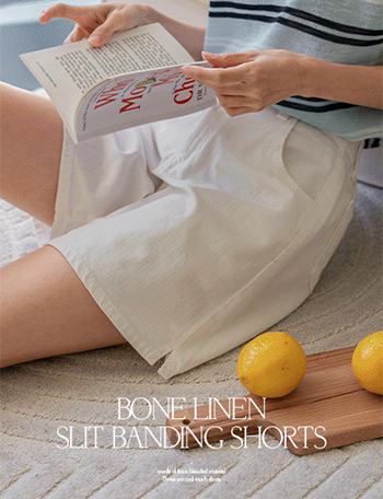 Born Linen Slits Banding Shorts Korea
