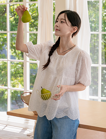 Wave Punching Blouse Korea