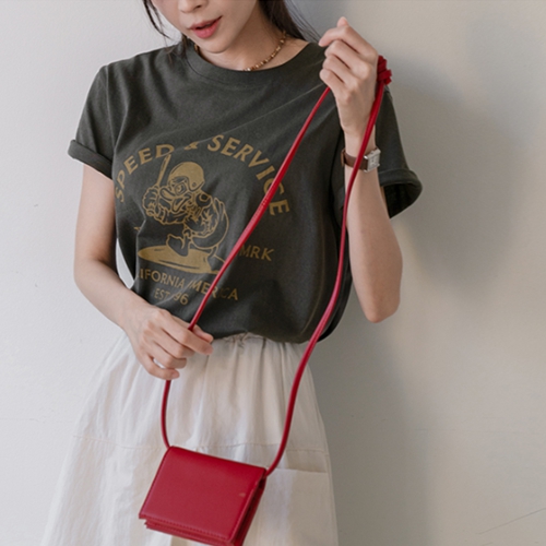 Speed And Printing Short-sleeve T-shirt