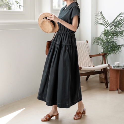 Double Collar String Dress