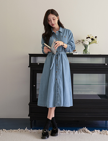 Are Denim Dress Korea