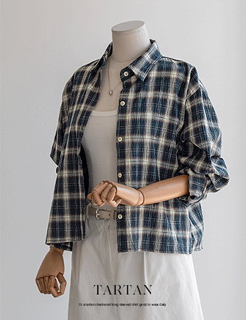 Tartan Checkered Long-sleeve Shirt Korea