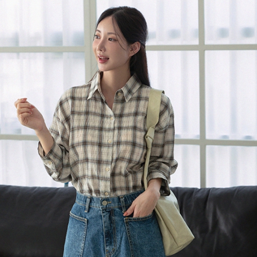Tartan Checkered Long-sleeve Shirt