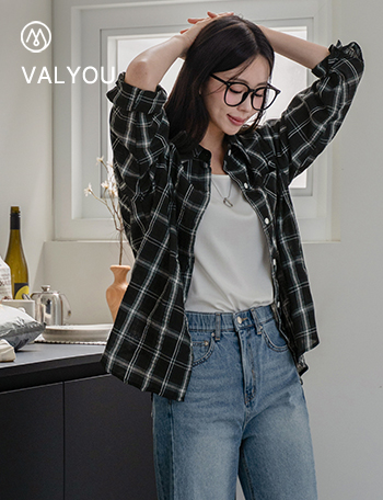 [valyou] 로우 grid Check Shirt Korea