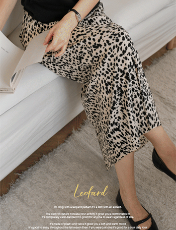 플로 Leopard Banding Skirt Korea