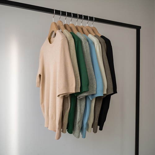 Modern Round Short-sleeve Knitwear
