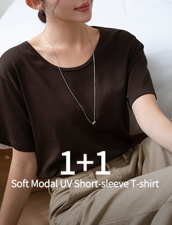 [1+1] Soft Modal UV Short-sleeve T-shirt Korea