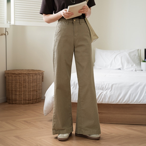 Nut Banding Wide Boot cut Pants