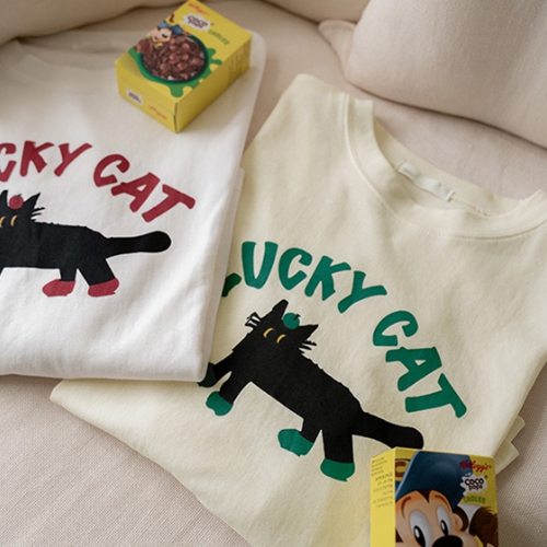 Cat Luck 3/4 sleeve T-shirt