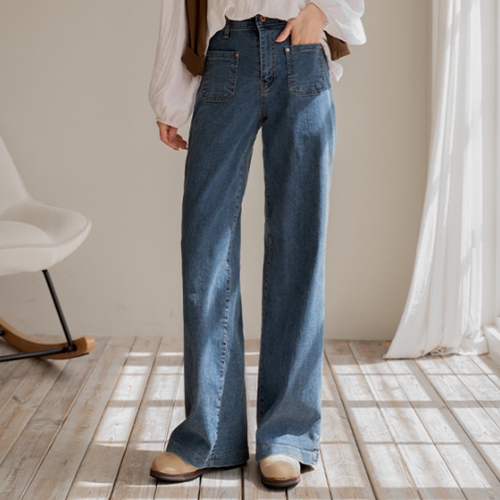 Front Pocket Wide Banding Pants