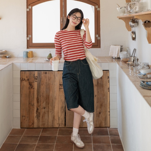 Non-fade Back-banding Bermuda Pants