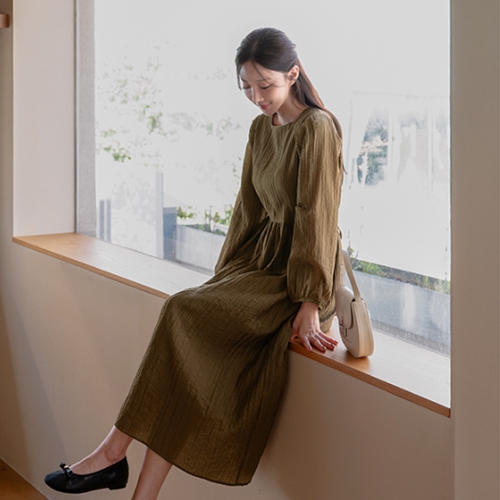 사라 Wrinkle 허리끈 Dress
