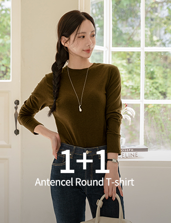 [1+1] Antencel Round T-shirt Korea
