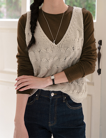 ShooShoo Twiddle Knitwear Vest Korea