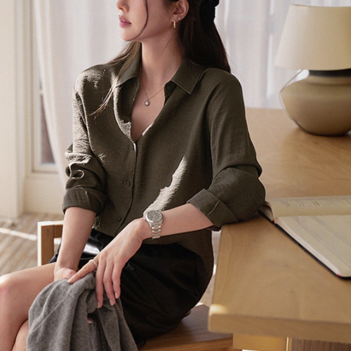 Natural Wood Collar Shirt