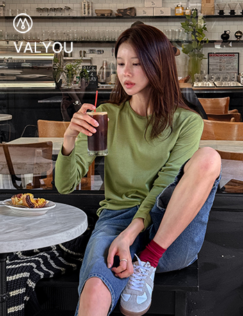 [valyou] Soft dbinding Patch T-Shirt Korea