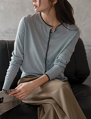 Soft Color Matching Point Cardigan Korea