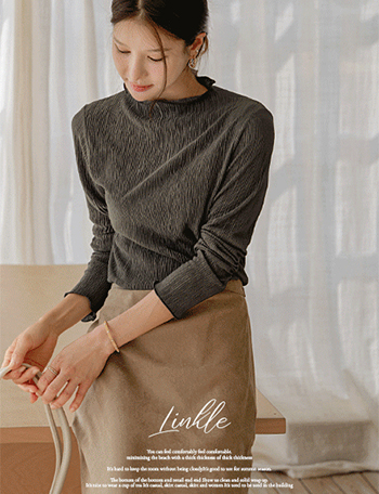 Wrinkle Pleats Half-polar T-shirt Korea
