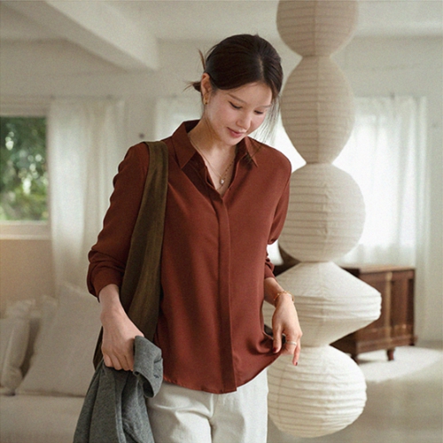 [Special Sale] Hidden Button Wrinkle Free Blouse