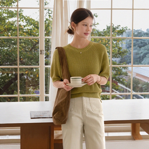 Sophie Round Short-sleeve Knitwear