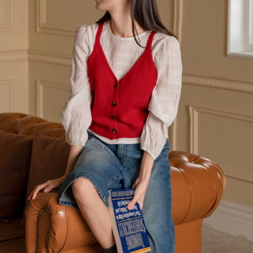 Emily Wool Button Bustier