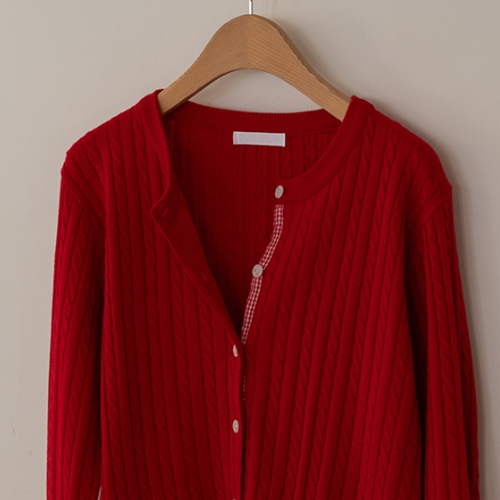 Hidden Check Twiddle Cardigan